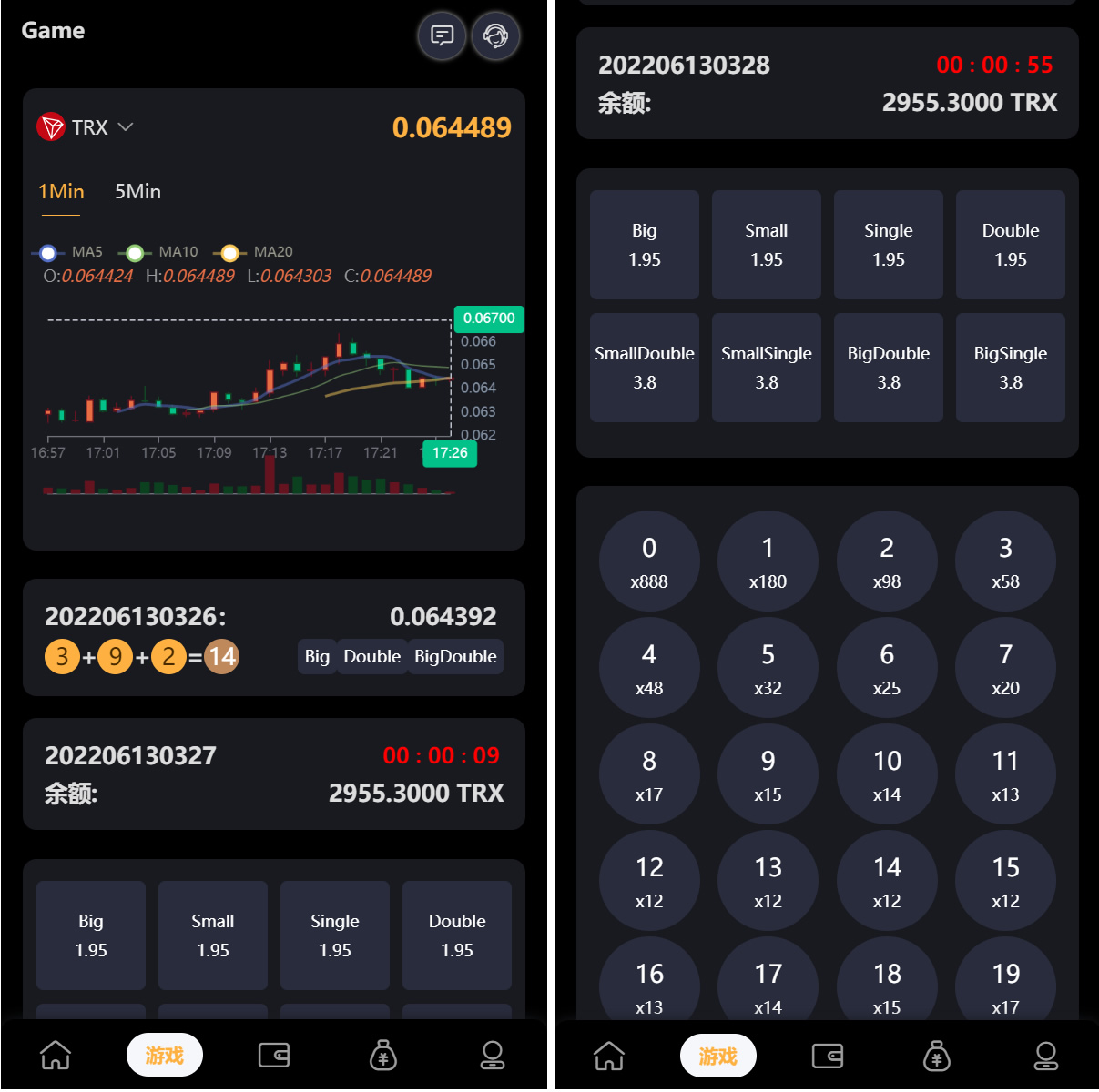完整版区块链游戏/trx投注竞猜游戏/trx下注游戏/前端uinapp插图1 完整版区块链游戏/trx投注竞猜游戏/trx下注游戏/前端uinapp插图1