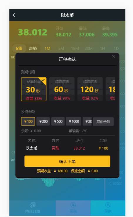 全新UI的微交易/时间盘 某公司开发定制的版本价值20000元插图1 全新UI的微交易/时间盘 某公司开发定制的版本价值20000元插图1