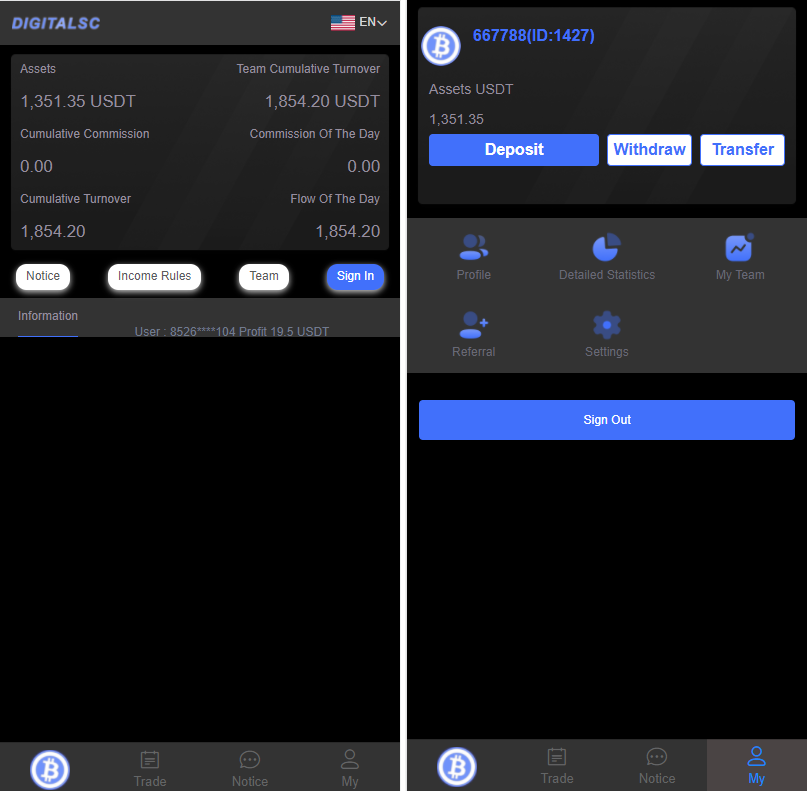 出海源码英文版虚拟币投资系统 USDT充值源码 无教程